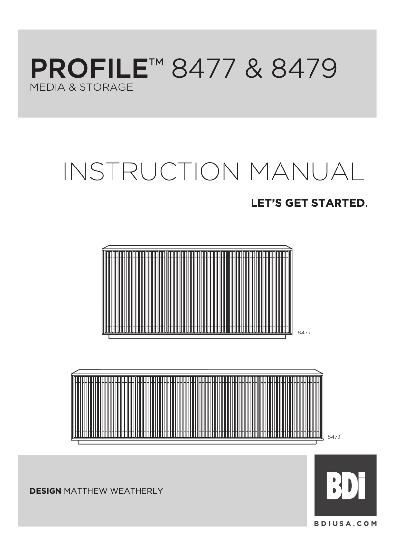 Imagen de la primera página del manual del dispositivo Profile 8477
