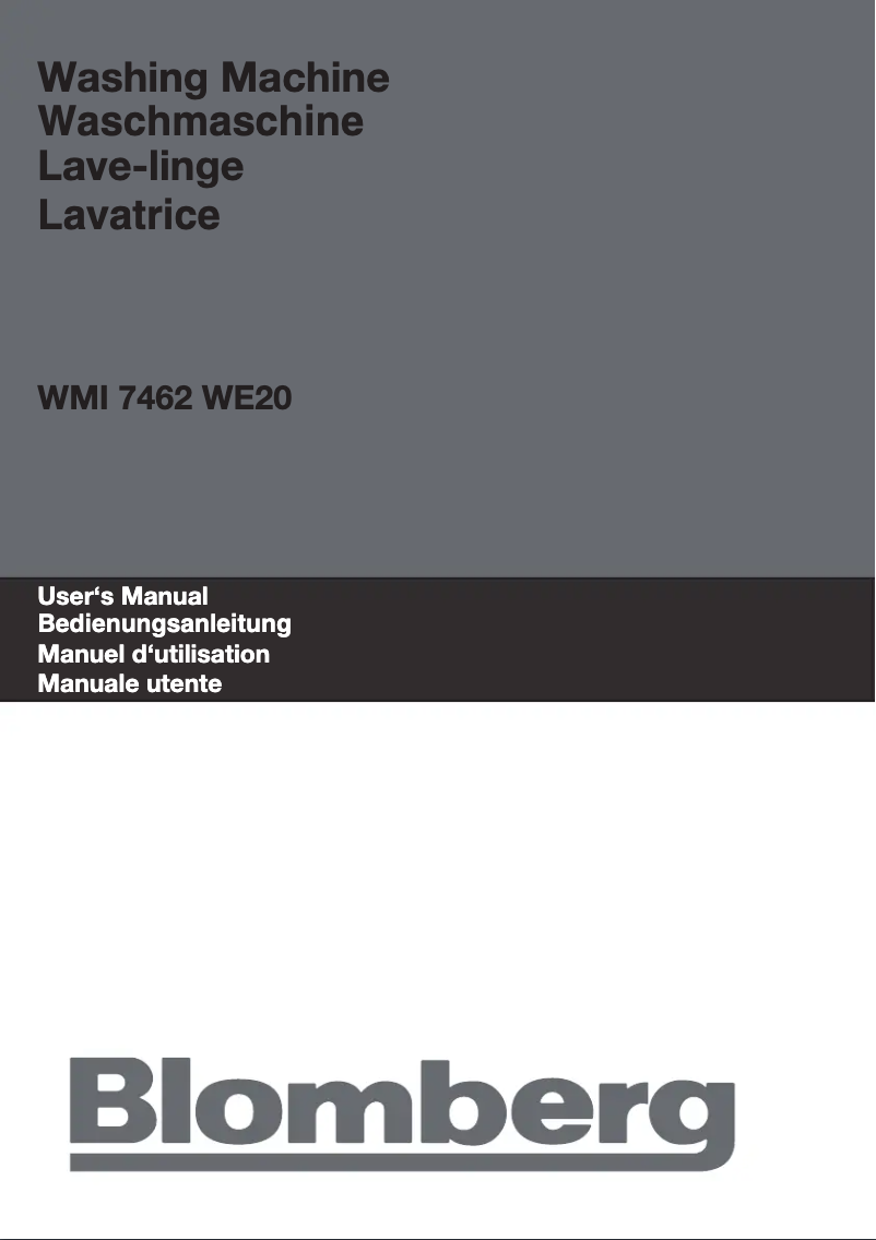 Imagen de la primera página del manual del dispositivo WMI 7462 WE20