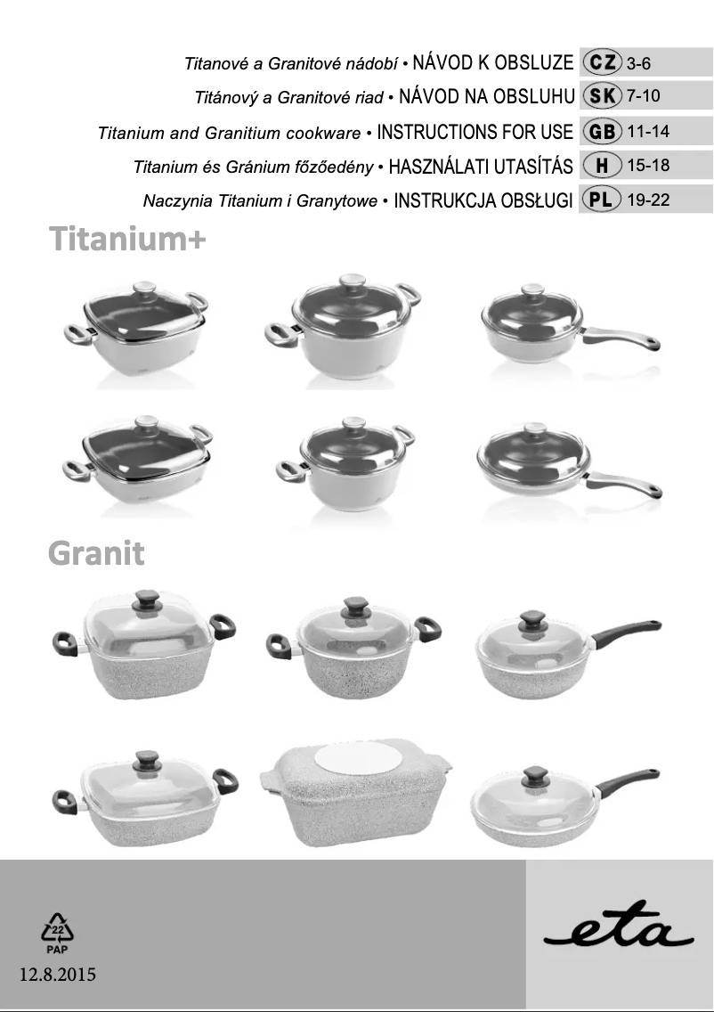 Imagen de la primera página del manual del dispositivo Titanium Plus 6963 90000