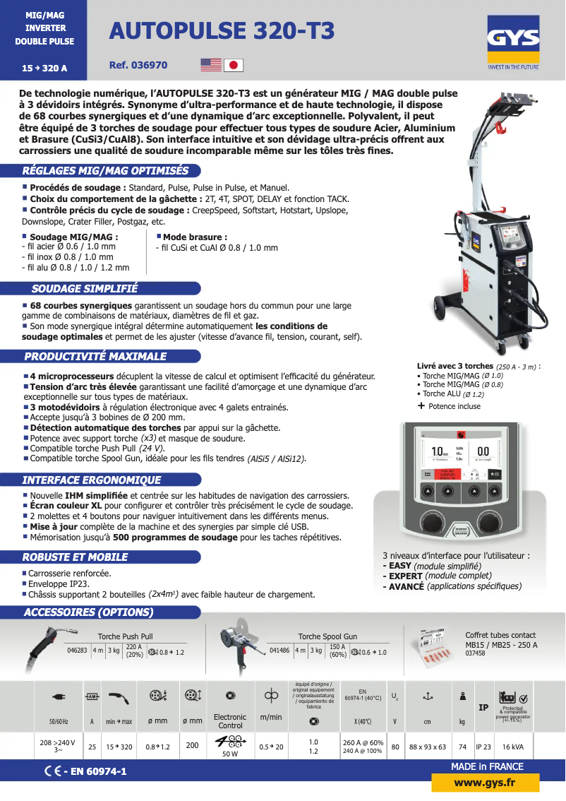 Imagen de la primera página del manual del dispositivo Autopulse 320-T3