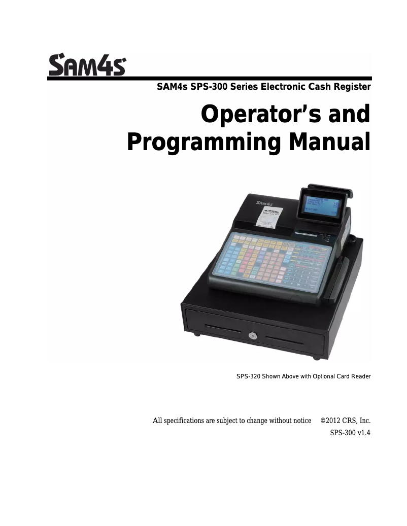 Página 1 del manual Manual de usuario Sam4S SPS-320