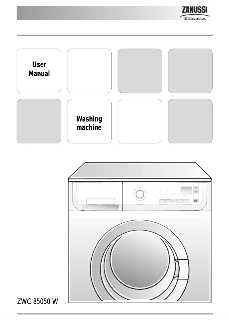 Página 1 del manual Manual de usuario Zanussi-Electrolux ZWC 85050 W
