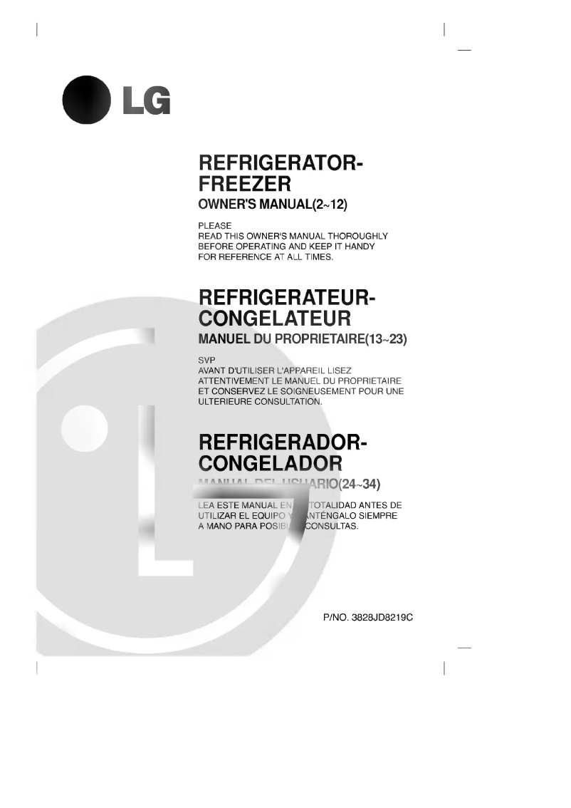 Imagen de la primera página del manual del dispositivo GR38G11CVF