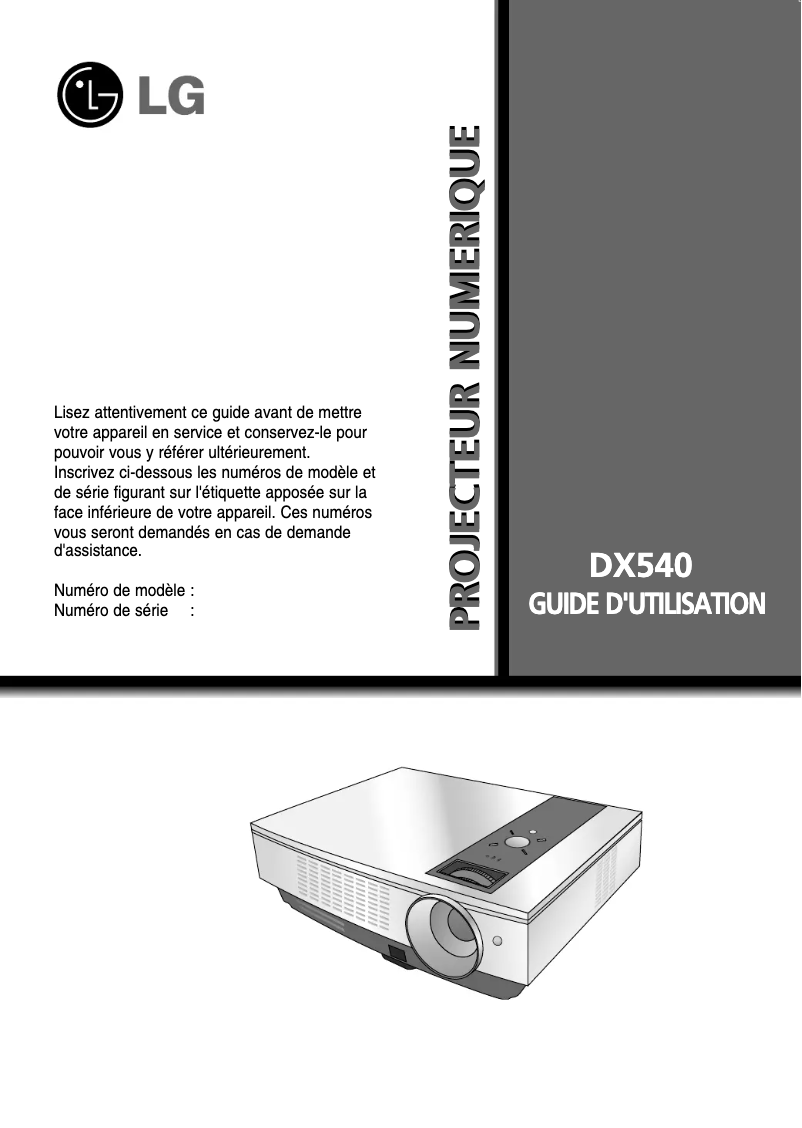 Imagen de la primera página del manual del dispositivo DX540