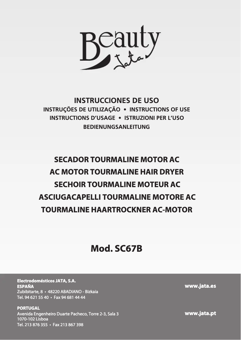 Página 1 del manual Manual de usuario Jata SC67B