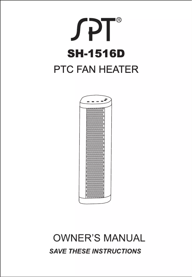 Página nº 1 - Manual de usuario SPT SH-1516D