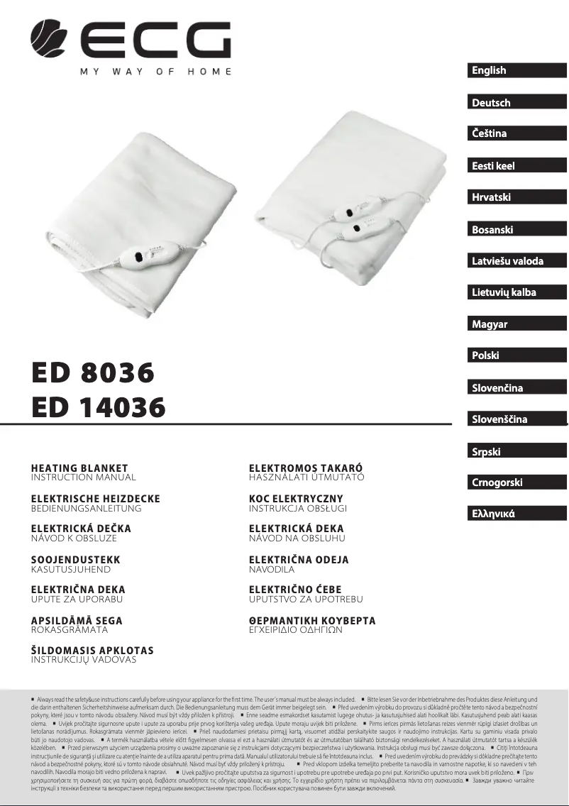 Página 1 del manual Manual de usuario ECG ED 8036