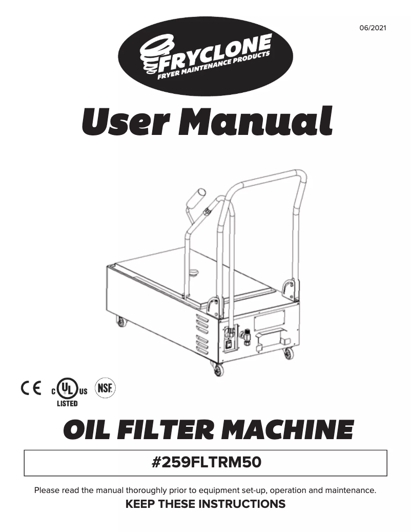 Imagen de la primera página del manual del dispositivo 259FLTRM50