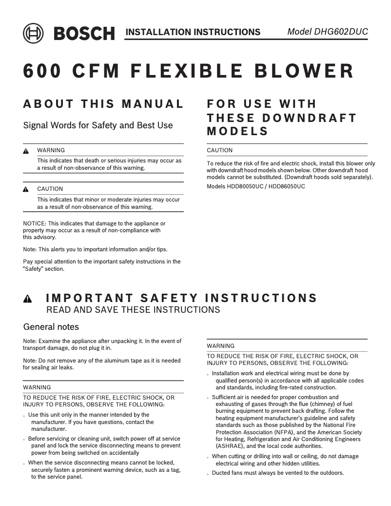 Imagen de la primera página del manual del dispositivo DHG602DUC
