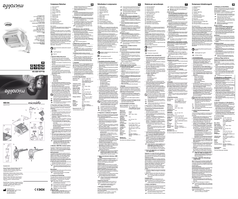 Página 1 del manual Manual de usuario Microlife NEB 50A