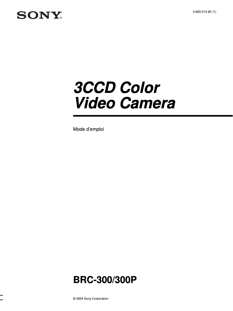 Imagen de la primera página del manual del dispositivo BRC-300P