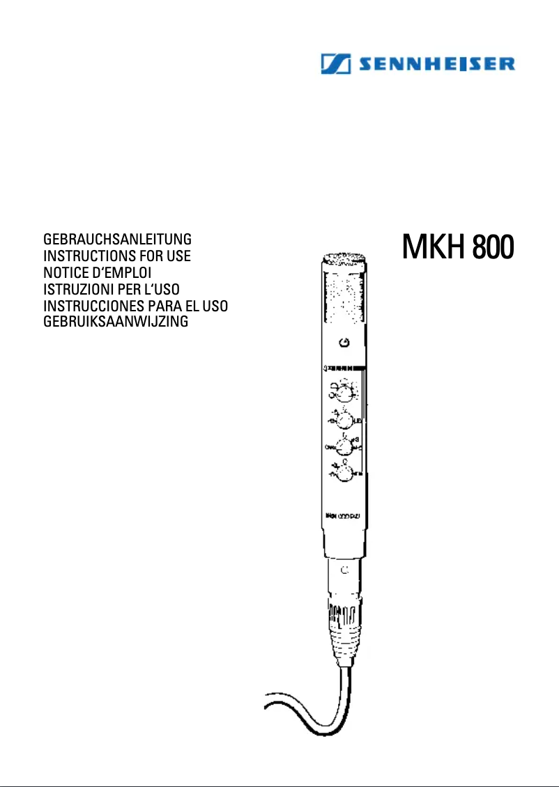 Página 1 del manual Manual de usuario Sennheiser MKH 800 P48