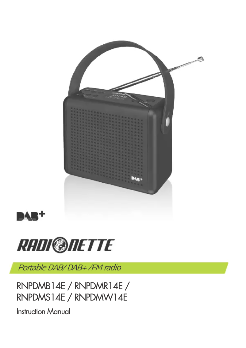 Página 1 del manual Manual de usuario Radionette RNPDMB14E