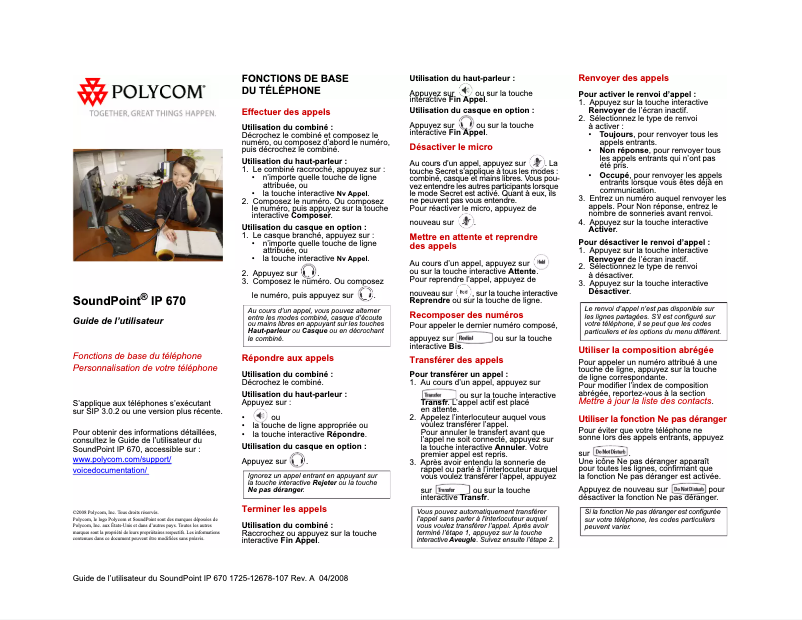 Página 1 del manual Manual de usuario Polycom SoundPoint IP 670