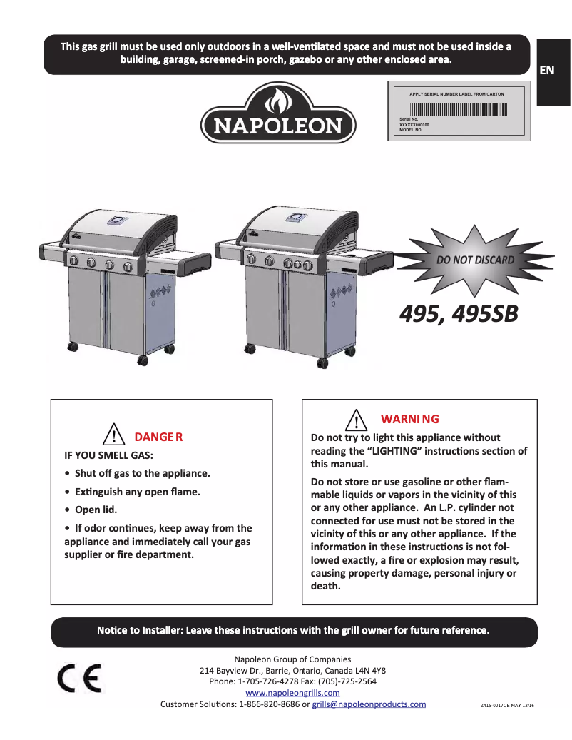 Imagen de la primera página del manual del dispositivo Triumph 495SB