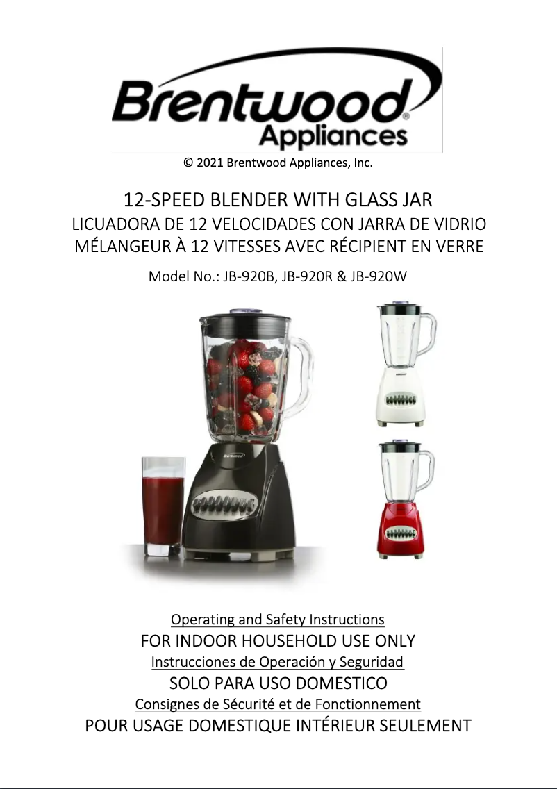 Imagen de la primera página del manual del dispositivo JB-920W