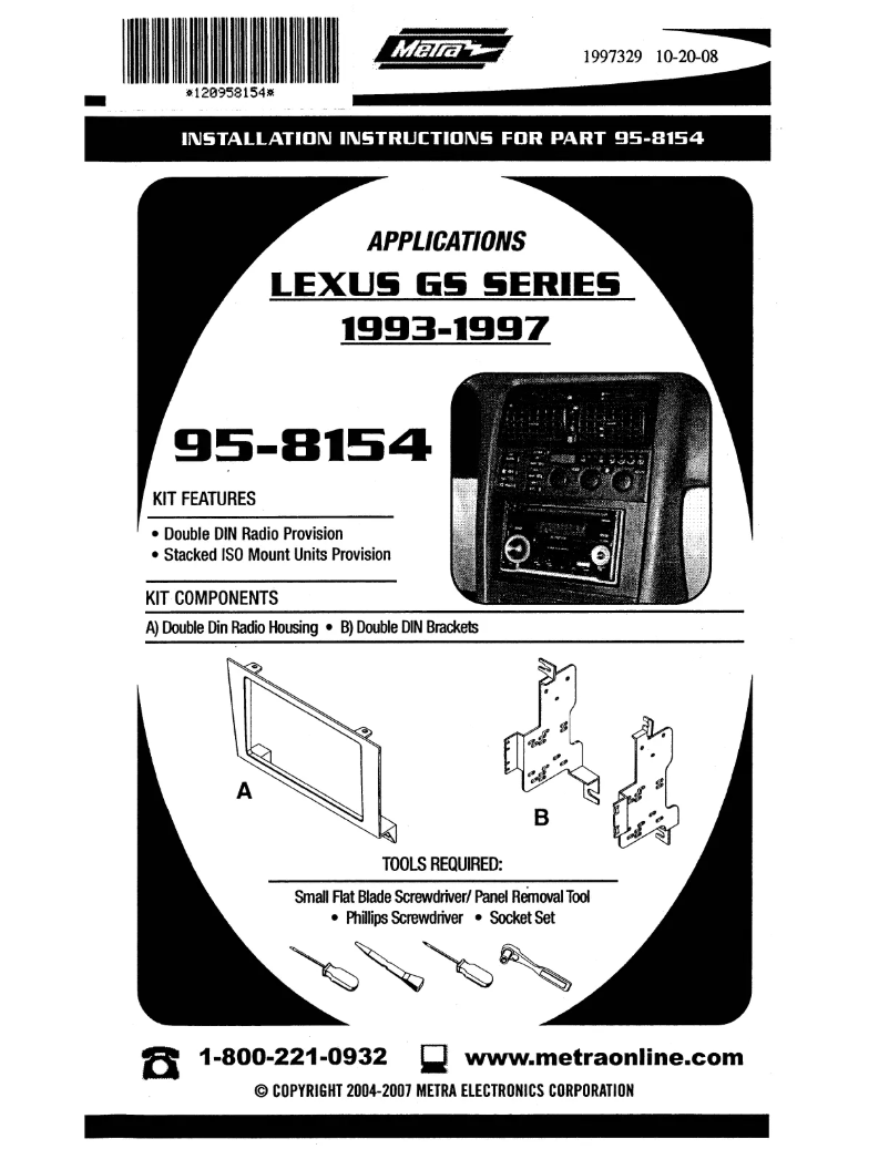 Página 1 del manual Manual de usuario Metra 95-8154