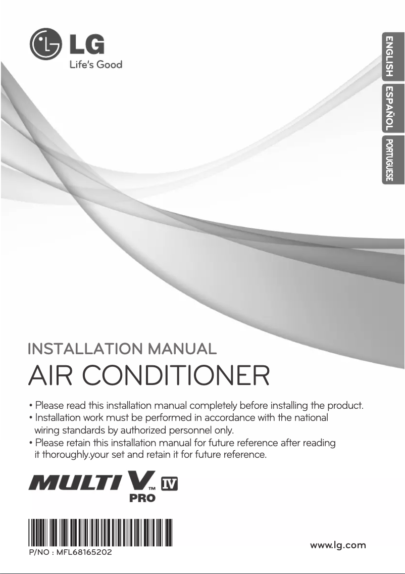 Imagen de la primera página del manual del dispositivo MULTI V ARUN180LLS4