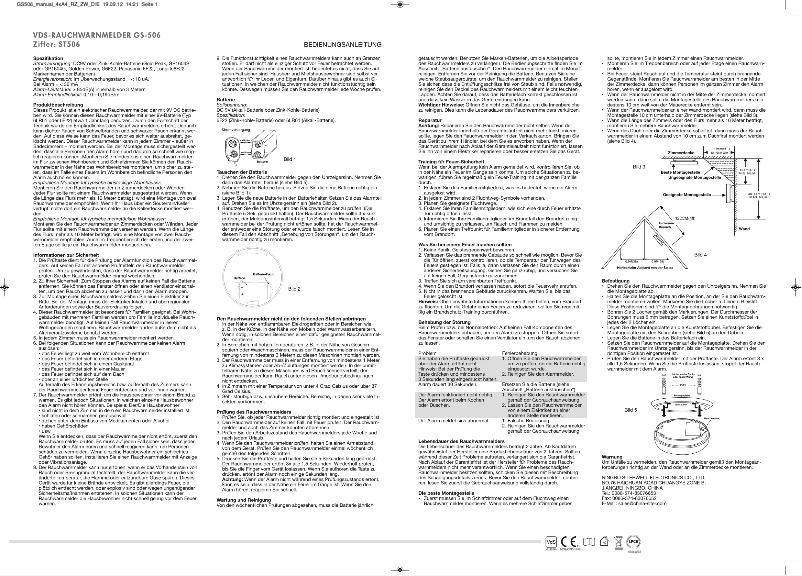 Imagen de la primera página del manual del dispositivo GS-506