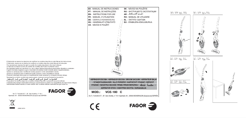 Página 1 del manual Manual de usuario Fagor VCE-180C