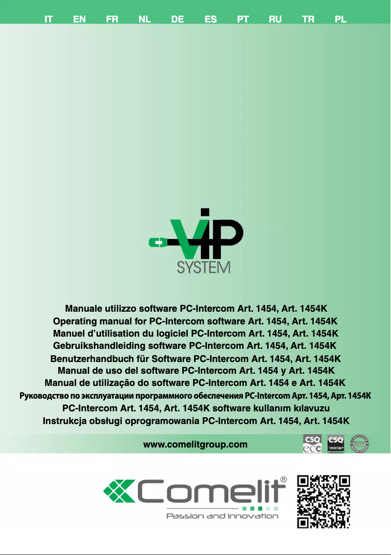 Página 1 del manual Manual de usuario Comelit 1454K