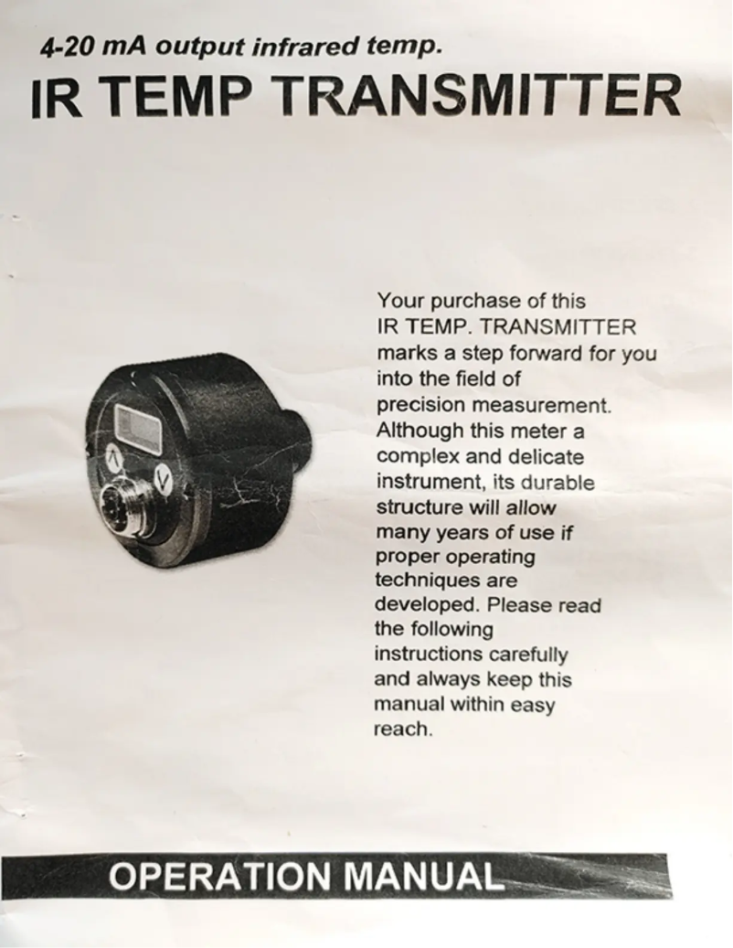 Imagen de la primera página del manual del dispositivo PCE-IRT 10