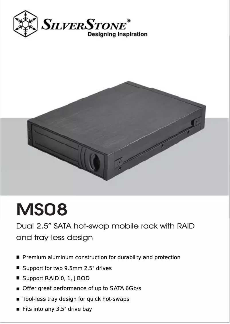 Página 1 del manual Manual de usuario Silverstone SST-MS08B