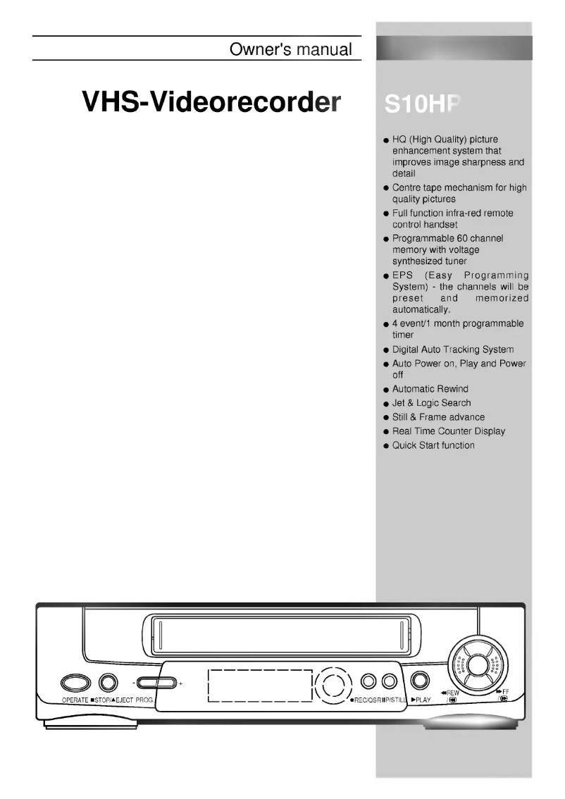 Imagen de la primera página del manual del dispositivo S10HP