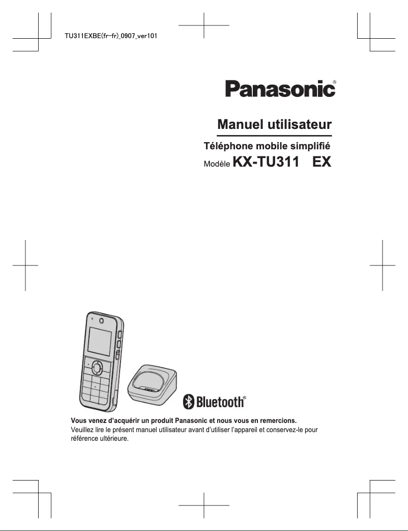 Página 1 del manual Manual de usuario Panasonic KX-TU311EXWE