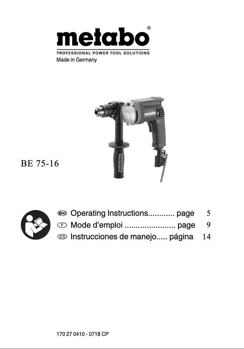 Imagen de la primera página del manual del dispositivo BE 75-16