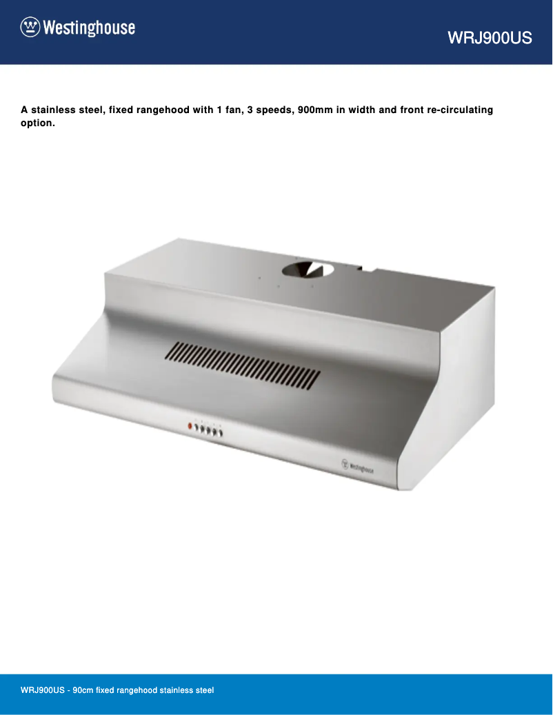 Imagen de la primera página del manual del dispositivo WRJ900US