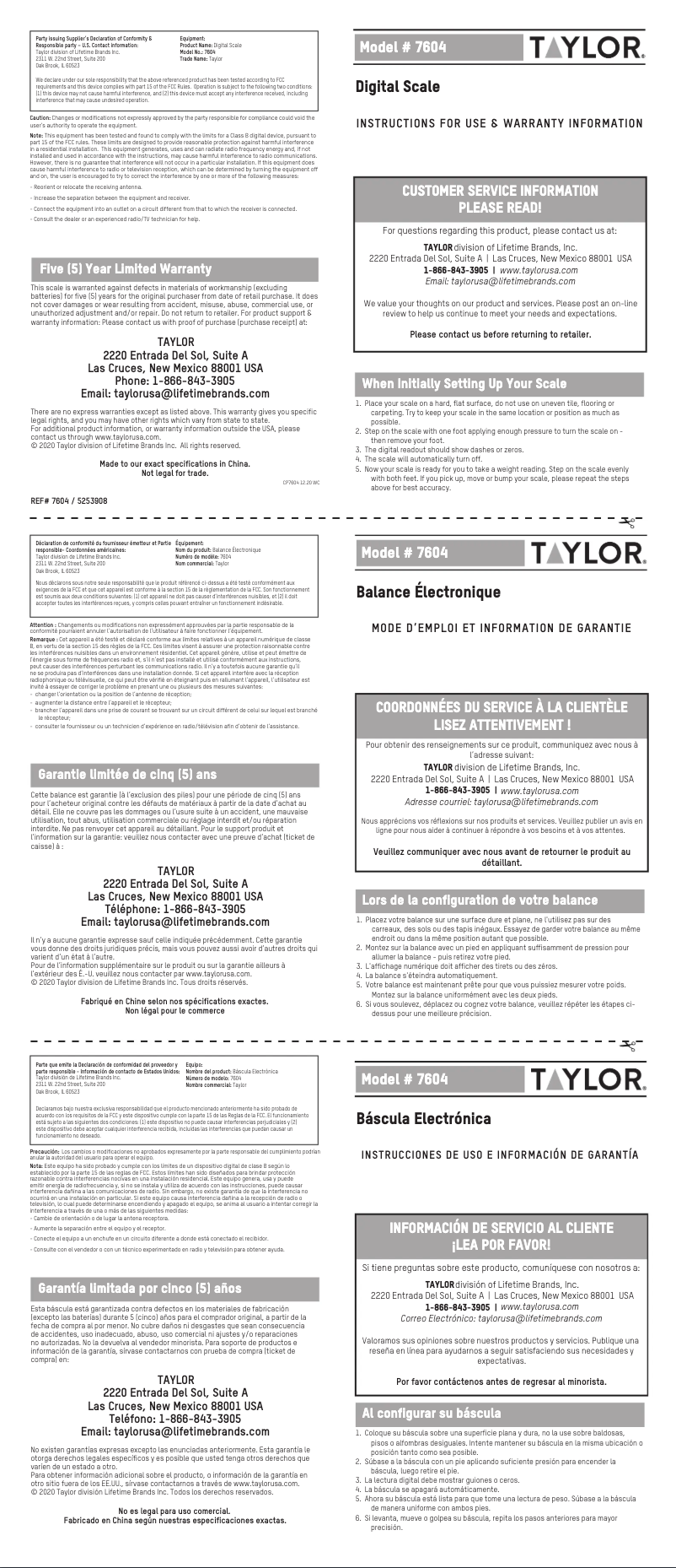 Imagen de la primera página del manual del dispositivo 76044192