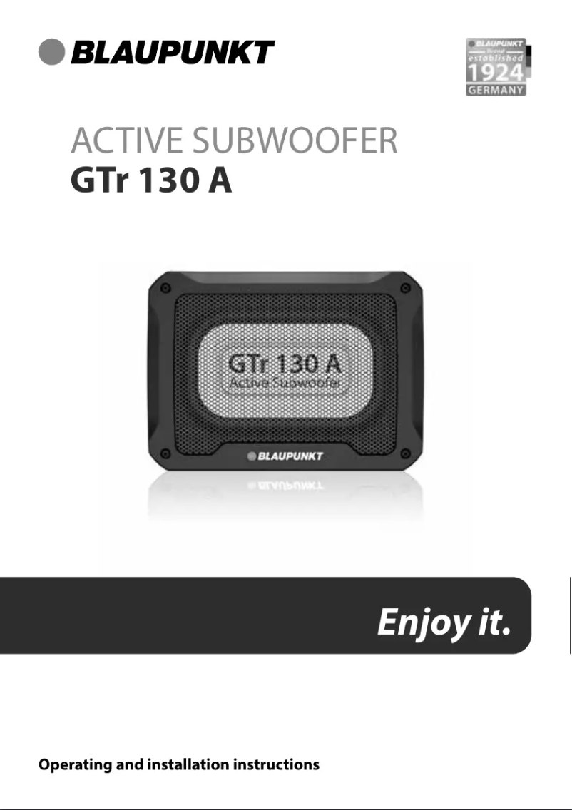 Página 1 del manual Manual de usuario Blaupunkt GTr 130 A