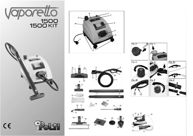 Imagen de la primera página del manual del dispositivo Vaporetto 1500
