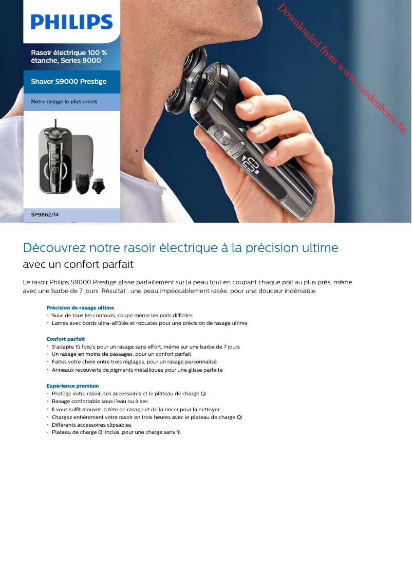 Imagen de la primera página del manual del dispositivo S9000 Prestige SP9862