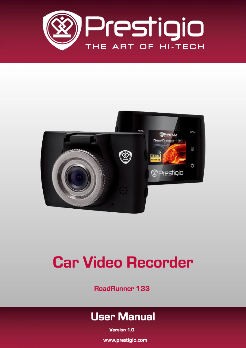 Imagen de la primera página del manual del dispositivo RoadRunner 133