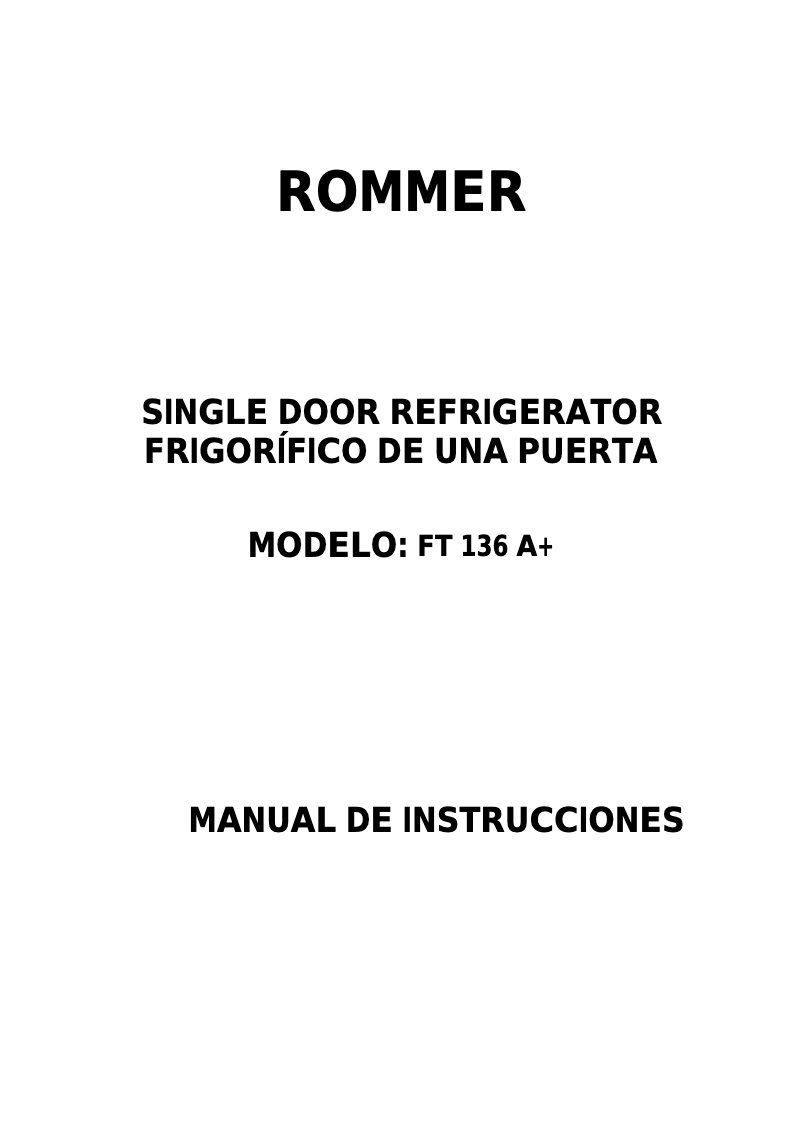 Imagen de la primera página del manual del dispositivo FT 136