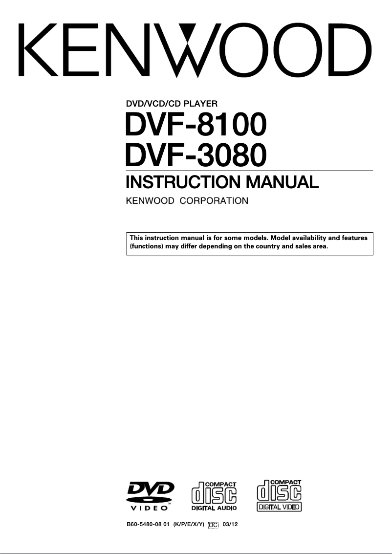 Página 1 del manual Manual de usuario Kenwood DVF-8100