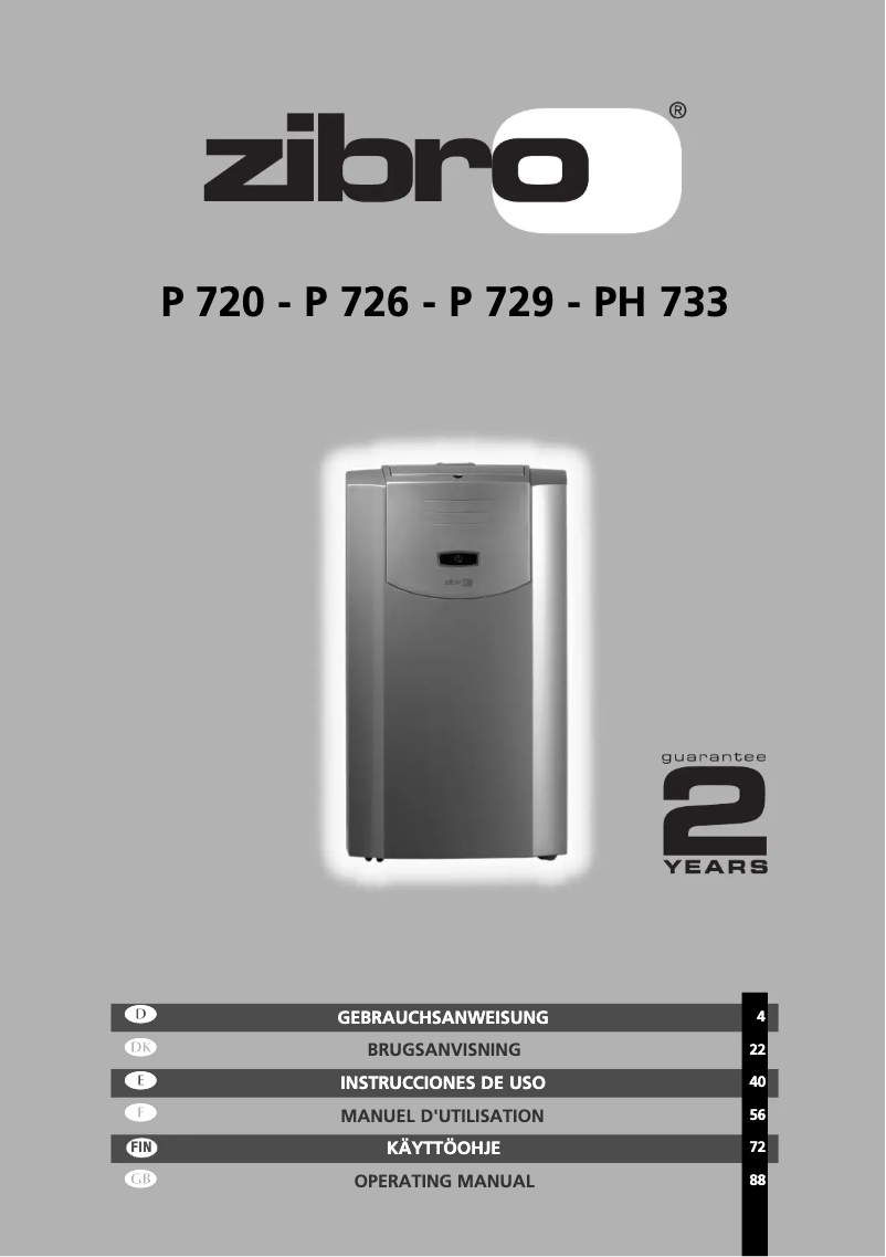 Imagen de la primera página del manual del dispositivo PH 733