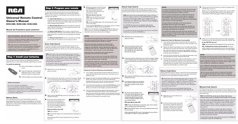Página 1 del manual Manual de usuario audiovox RCR412BN