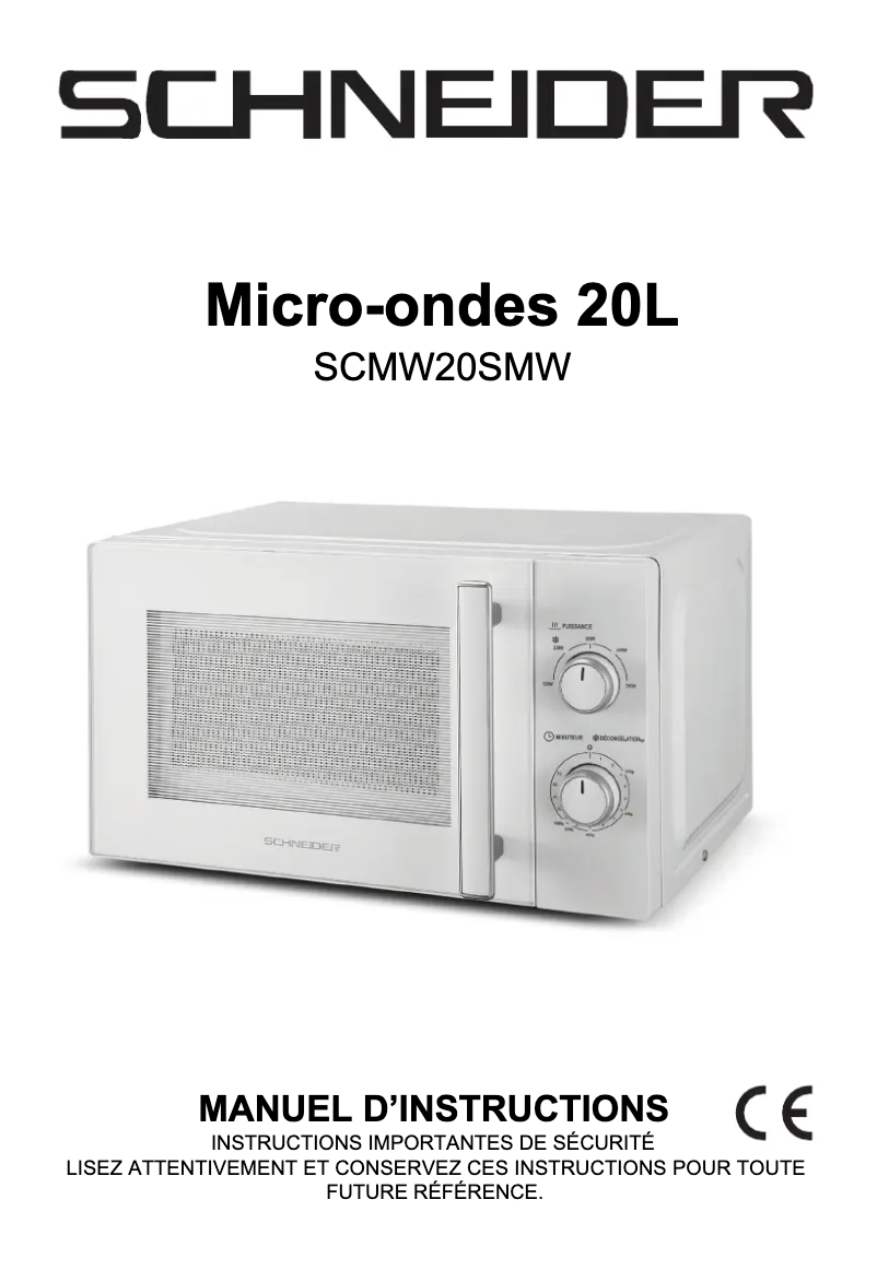 Página 1 del manual Manual de usuario Schneider SCMW20SMW