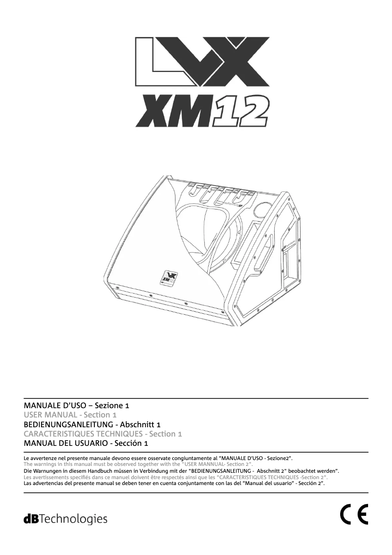 Imagen de la primera página del manual del dispositivo LVX XM 12
