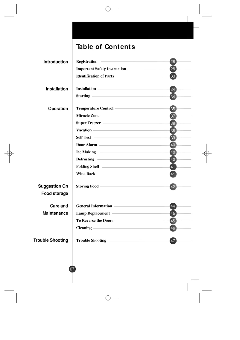 Imagen de la primera página del manual del dispositivo GR-429QUJA