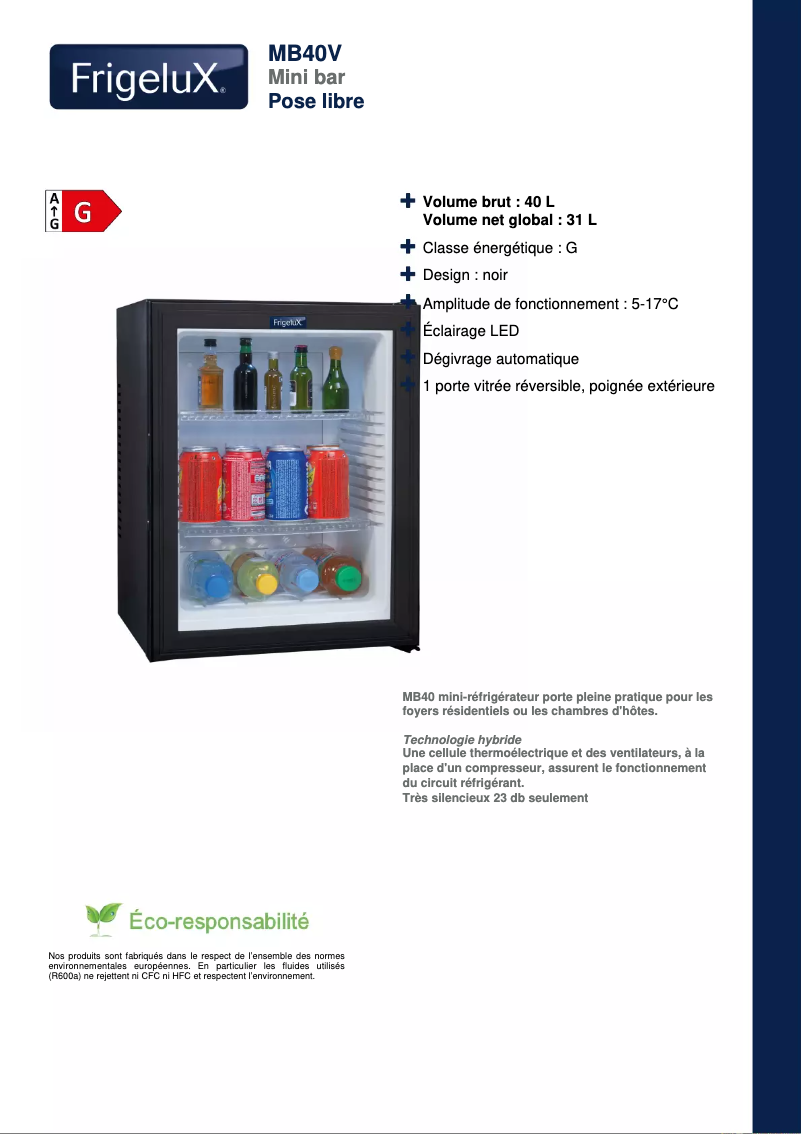 Imagen de la primera página del manual del dispositivo MB40V