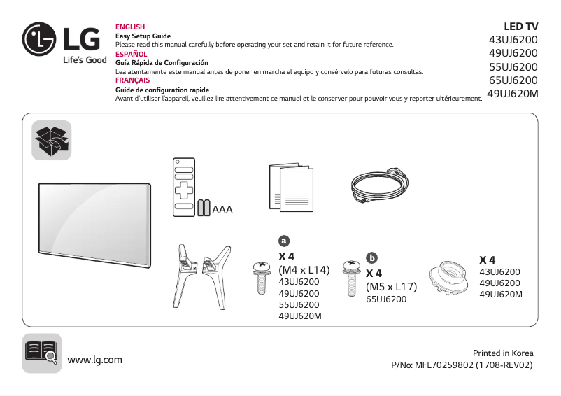 Imagen de la primera página del manual del dispositivo 55UJ6200