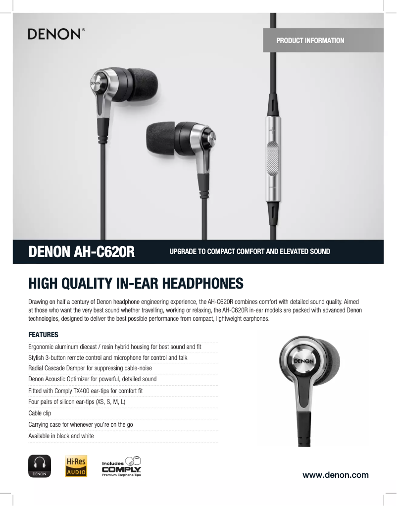 Imagen de la primera página del manual del dispositivo AH-C620R