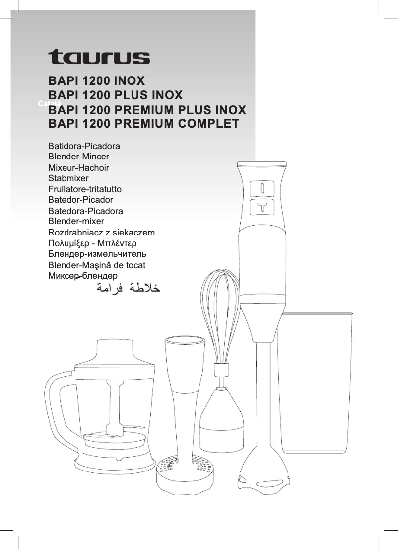Página nº 1 - Manual de usuario Taurus Bapi 1200 Premium Plus Inox