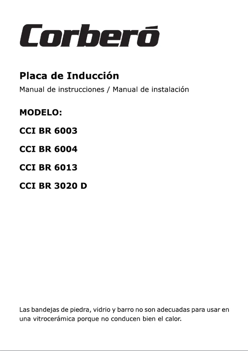 Página 1 del manual Manual de usuario Corbero CCIBR6003
