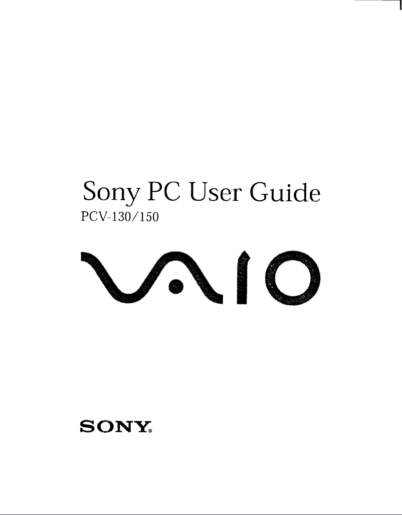 Página nº 1 - Manual de usuario Sony Vaio PCV-150