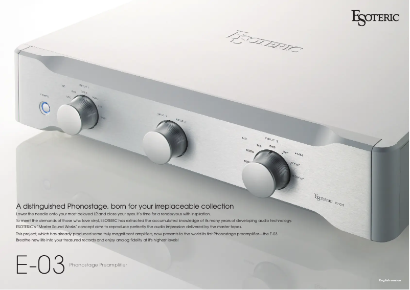 Imagen de la primera página del manual del dispositivo E-03